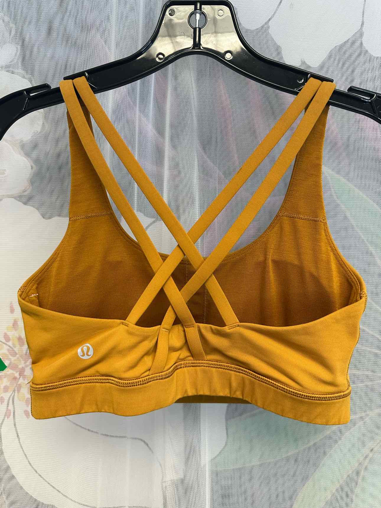 Lululemon Energy Strappy Racerback Size 6 Mustard Sports Bra