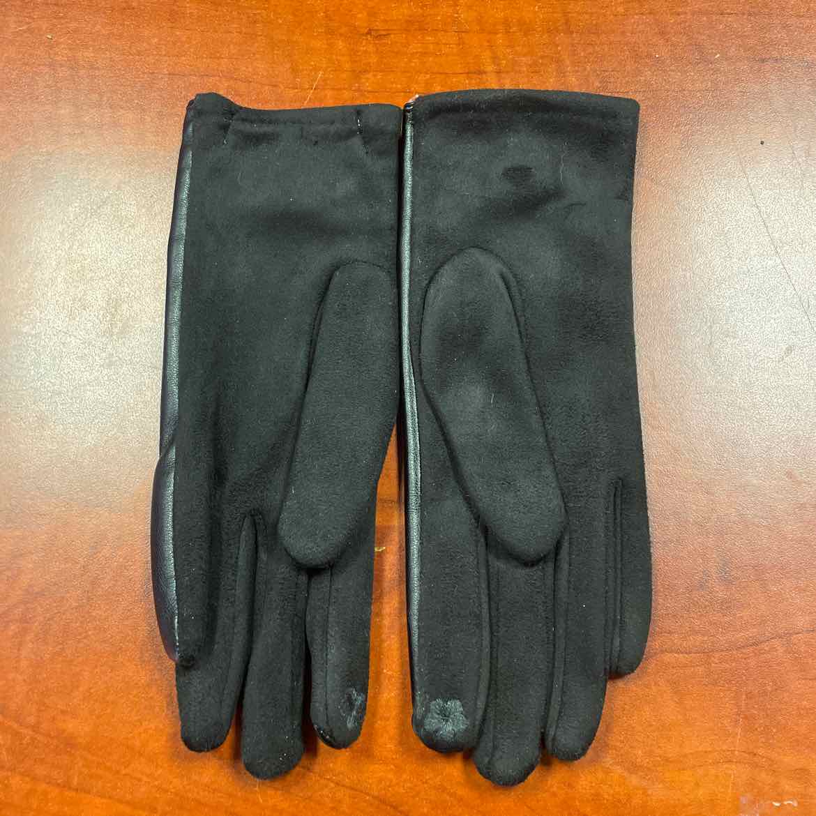 Nine West Faux Suede Gloves with Bow Detail