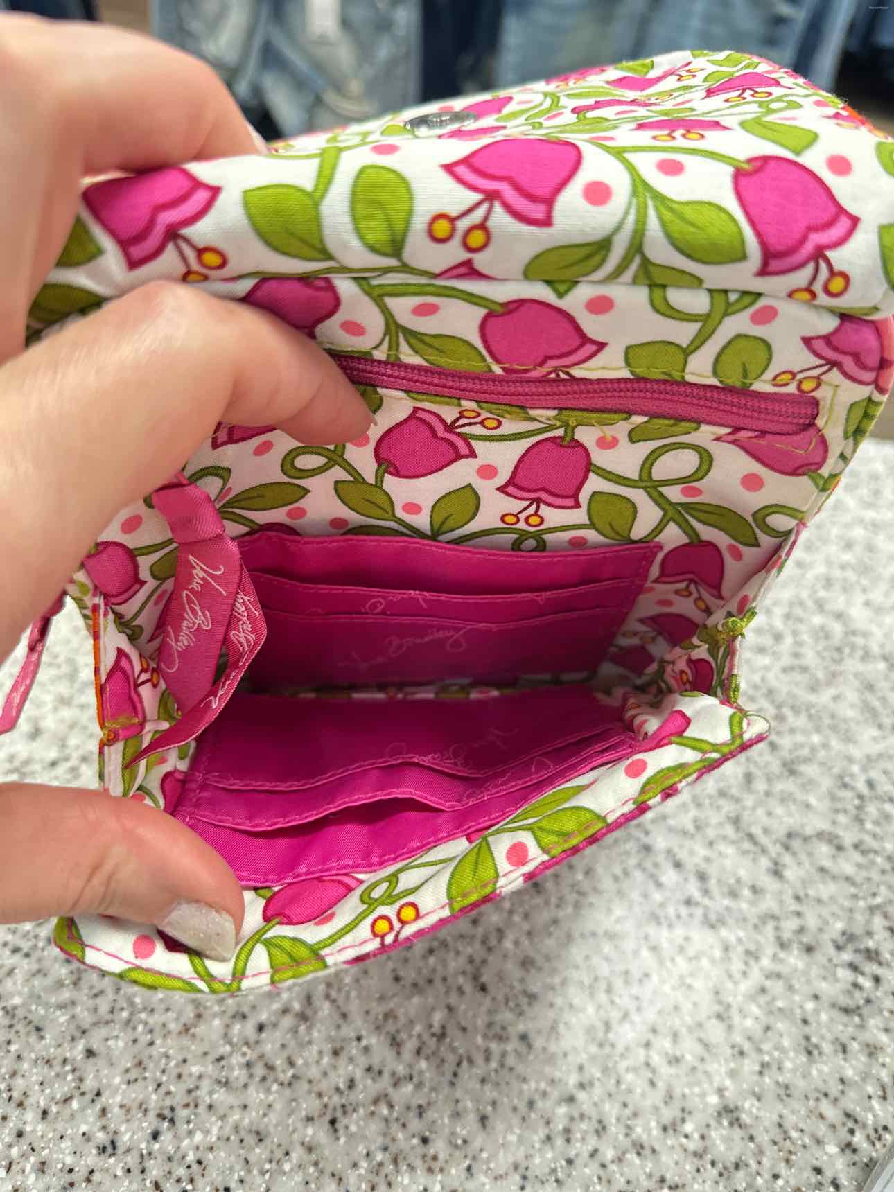 Vera Bradley Pink Lilli Bell Floral Slim Crossbody Handbags