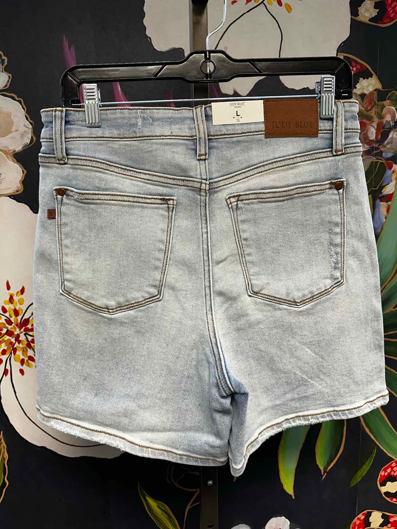 Judy Blue Jeans Double Button Mid-Length Dad Shorts
