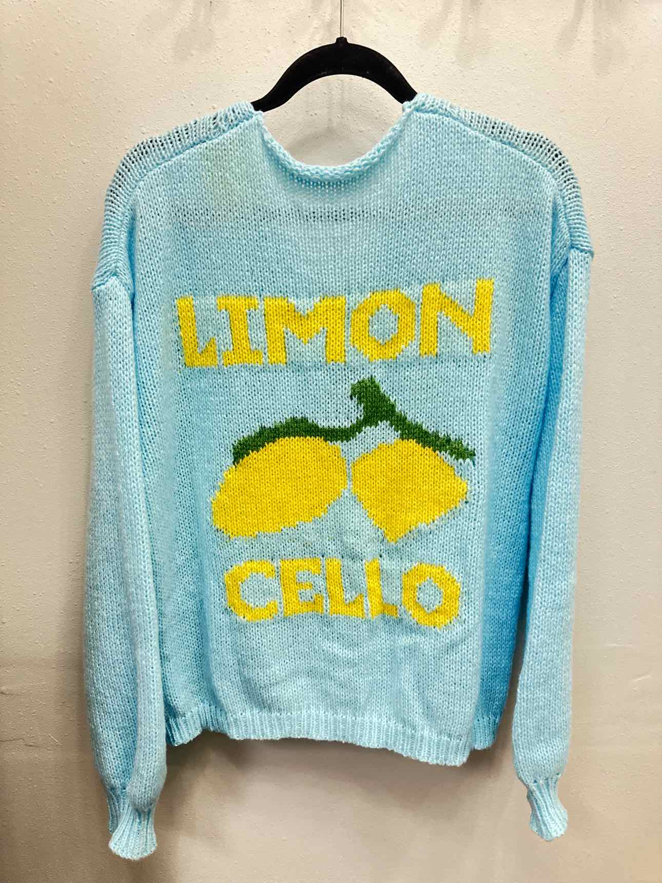 Limon Cello Size XL Light Blue Lemon Cardigan