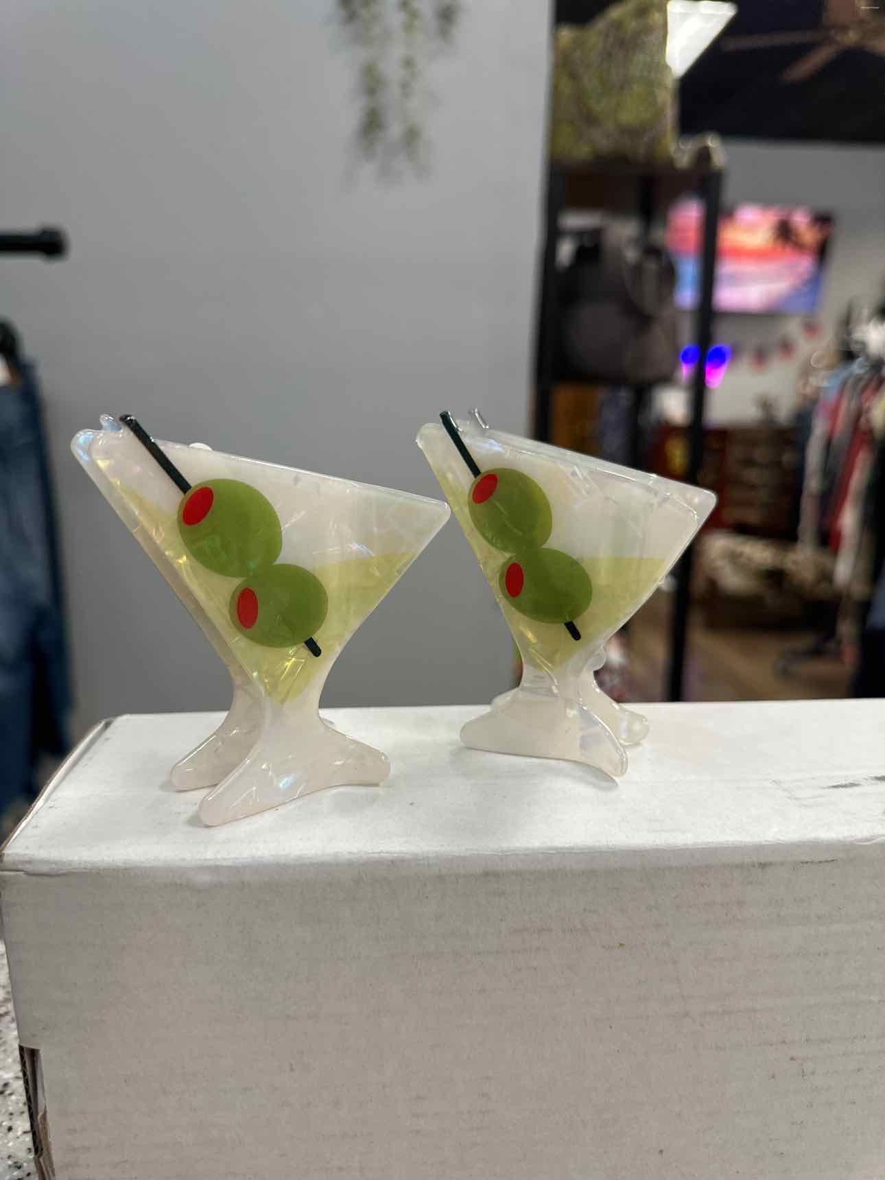 Olive Martini Hair Claw Clip