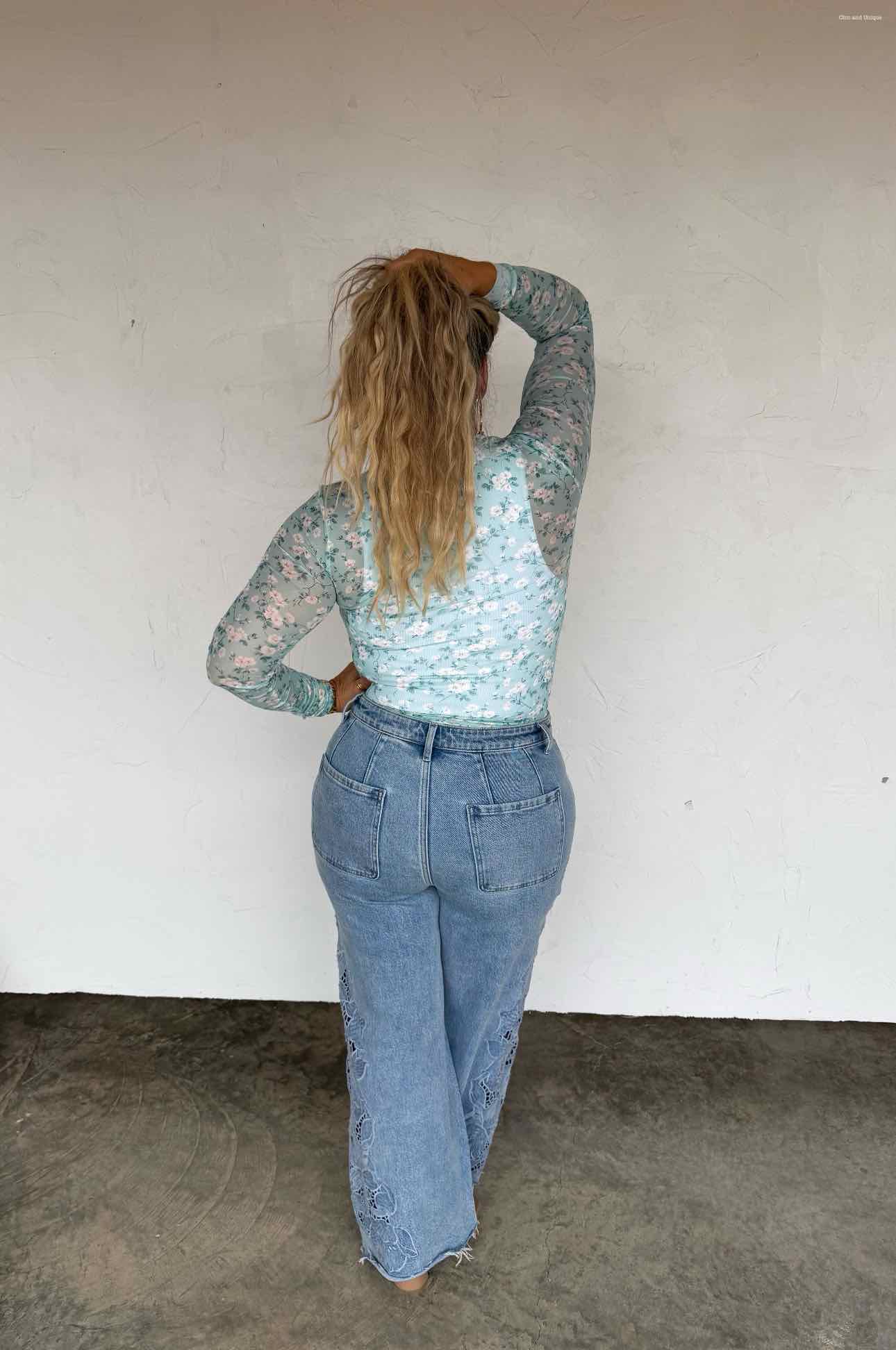 Spring Dress It Up Mesh Long Sleeve Top