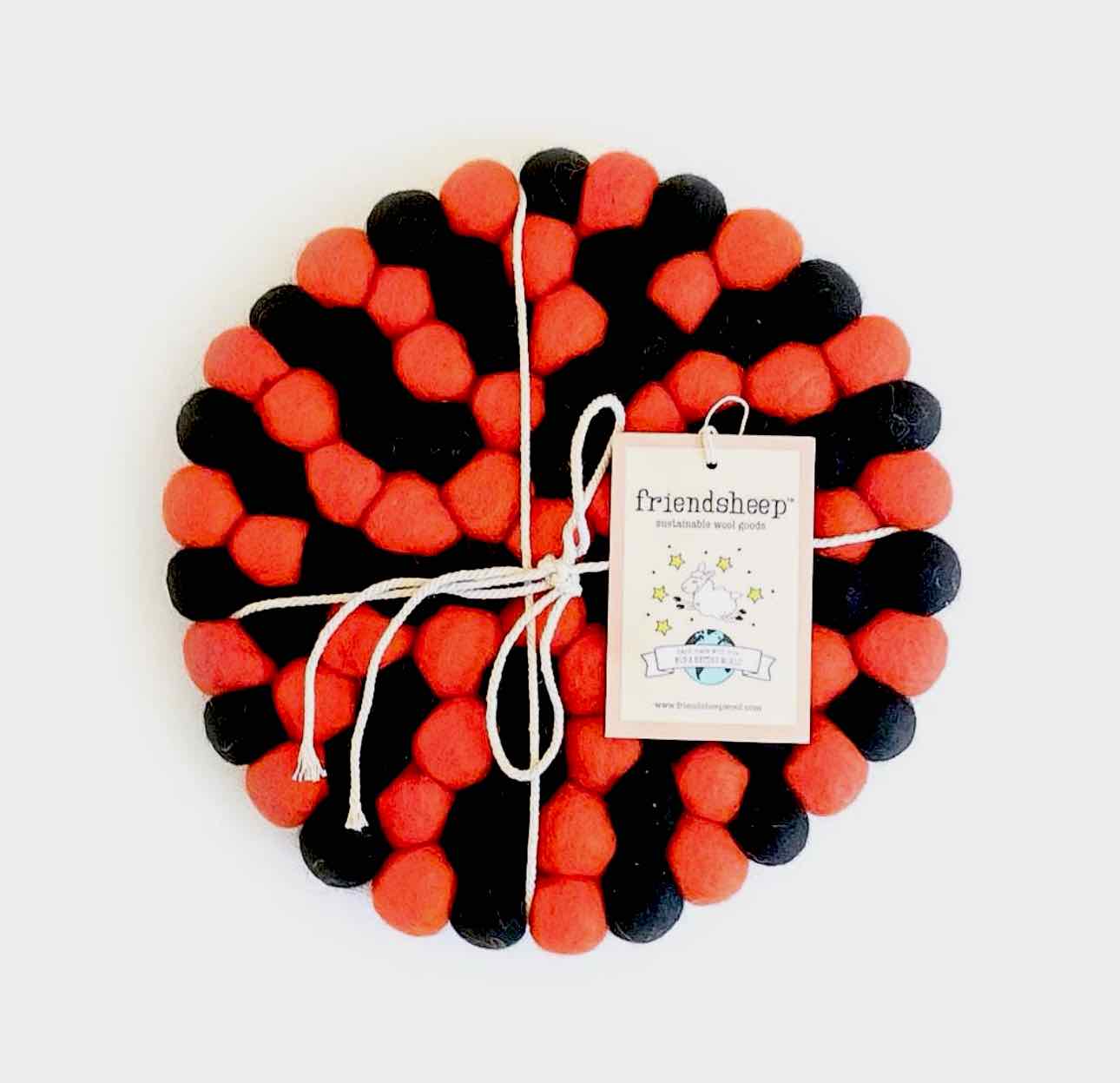 Seasonal Eco 8" Trivet Home Decor Made of 100% Wool