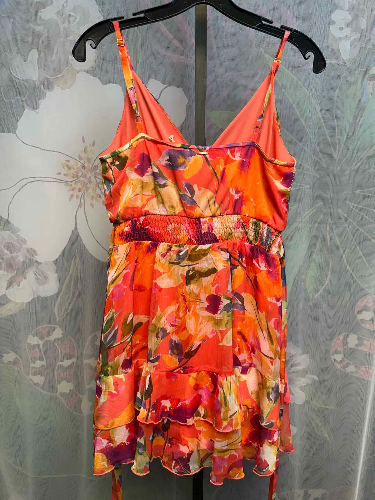 Guess Size Small Orange Floral Summer Dress NEW