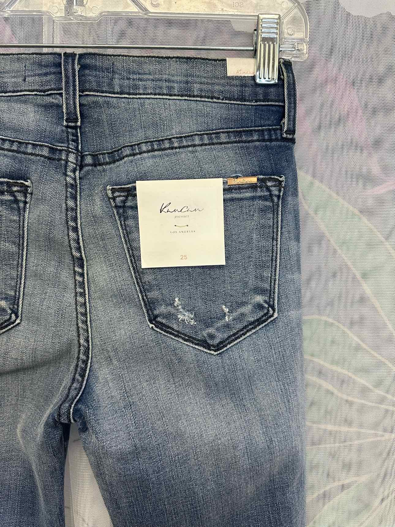 KanCan NEW NWT Premier Distressed Skinny Light Wash Size 25 Denim Jeans