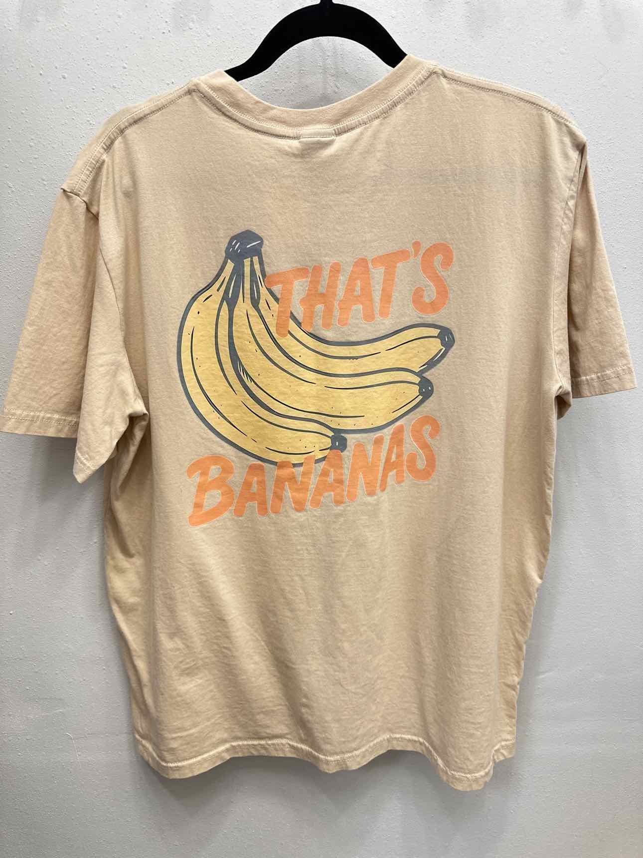 That's Bananas! Graphic Tshirt Size XL Beige Top