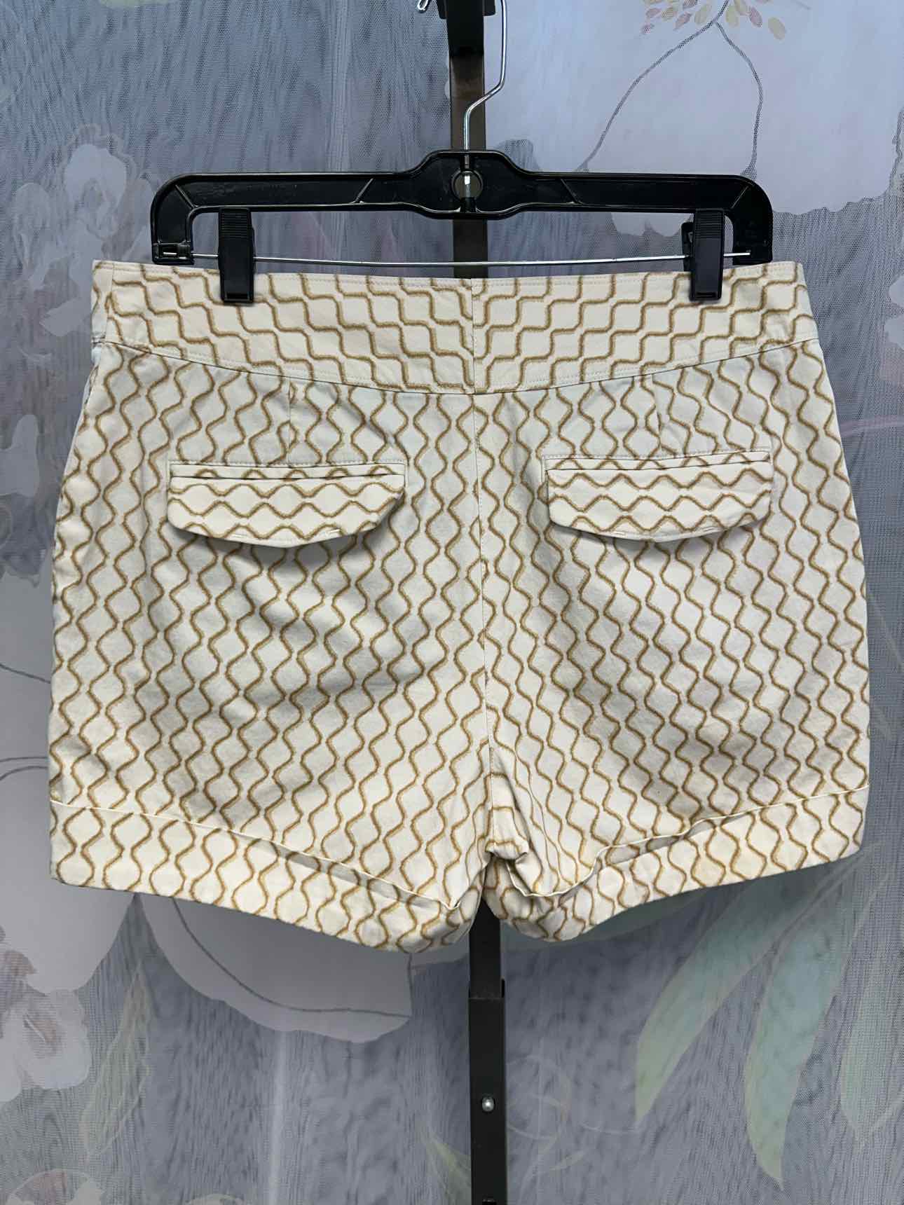 Meadow Rue Size 8 White/Tan Shorts