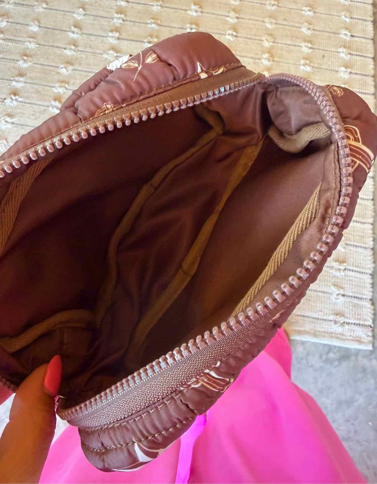 Western Mini Puff Clutch Zip Pouch