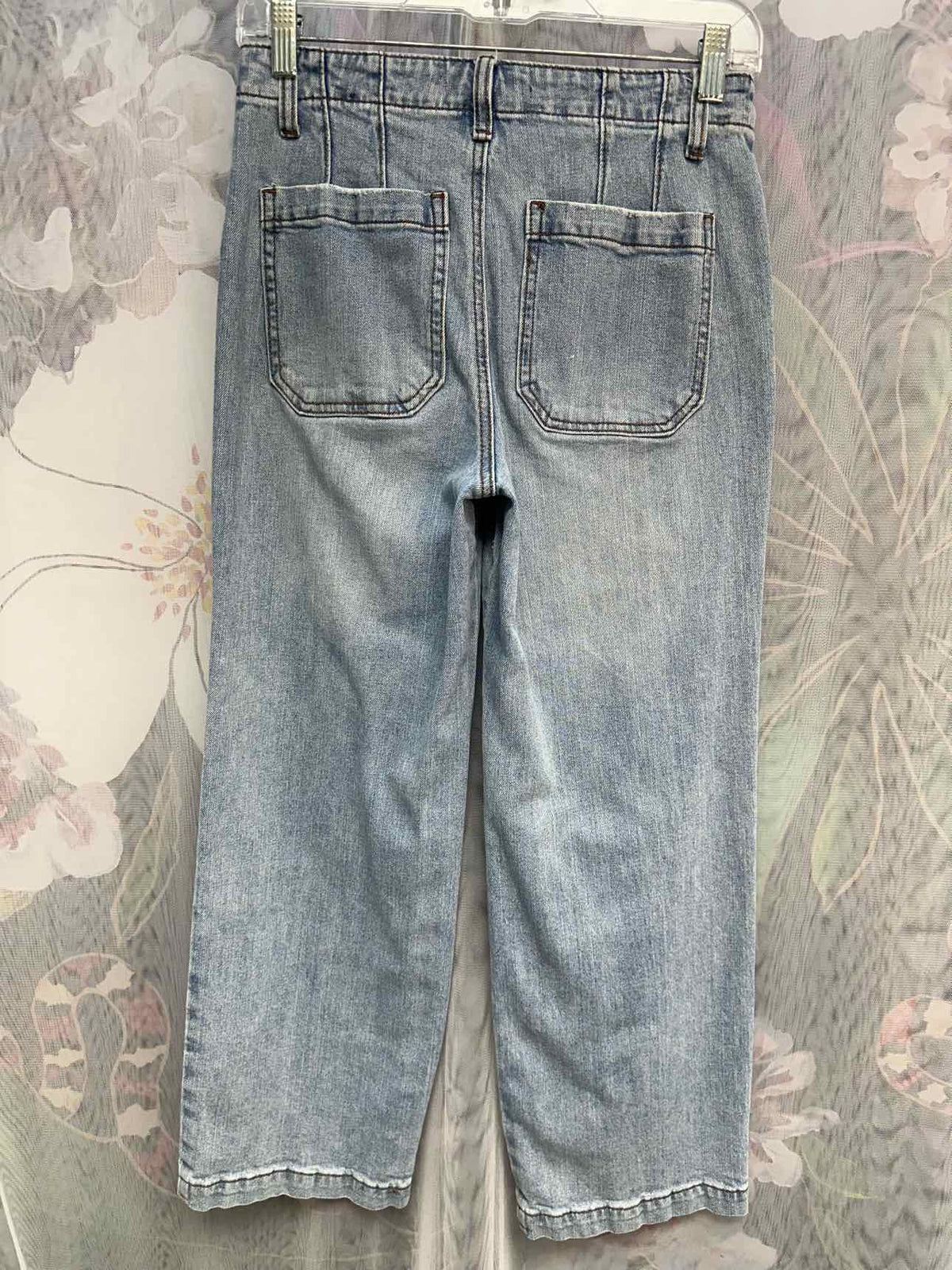 Sanctuary Wide Leg Cropped Light Wash Size 25 Denim Jeans