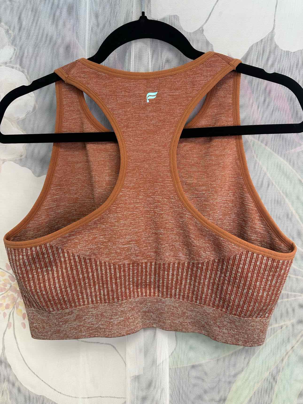 Fabletics NEW NWT Seamless Low Impact Sports Bra Racerback Size XL Burnt Orange