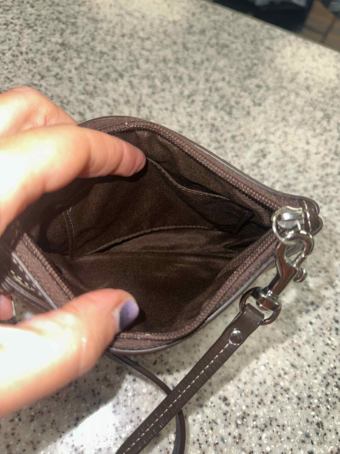 Coach Size Small Brown Wristlet