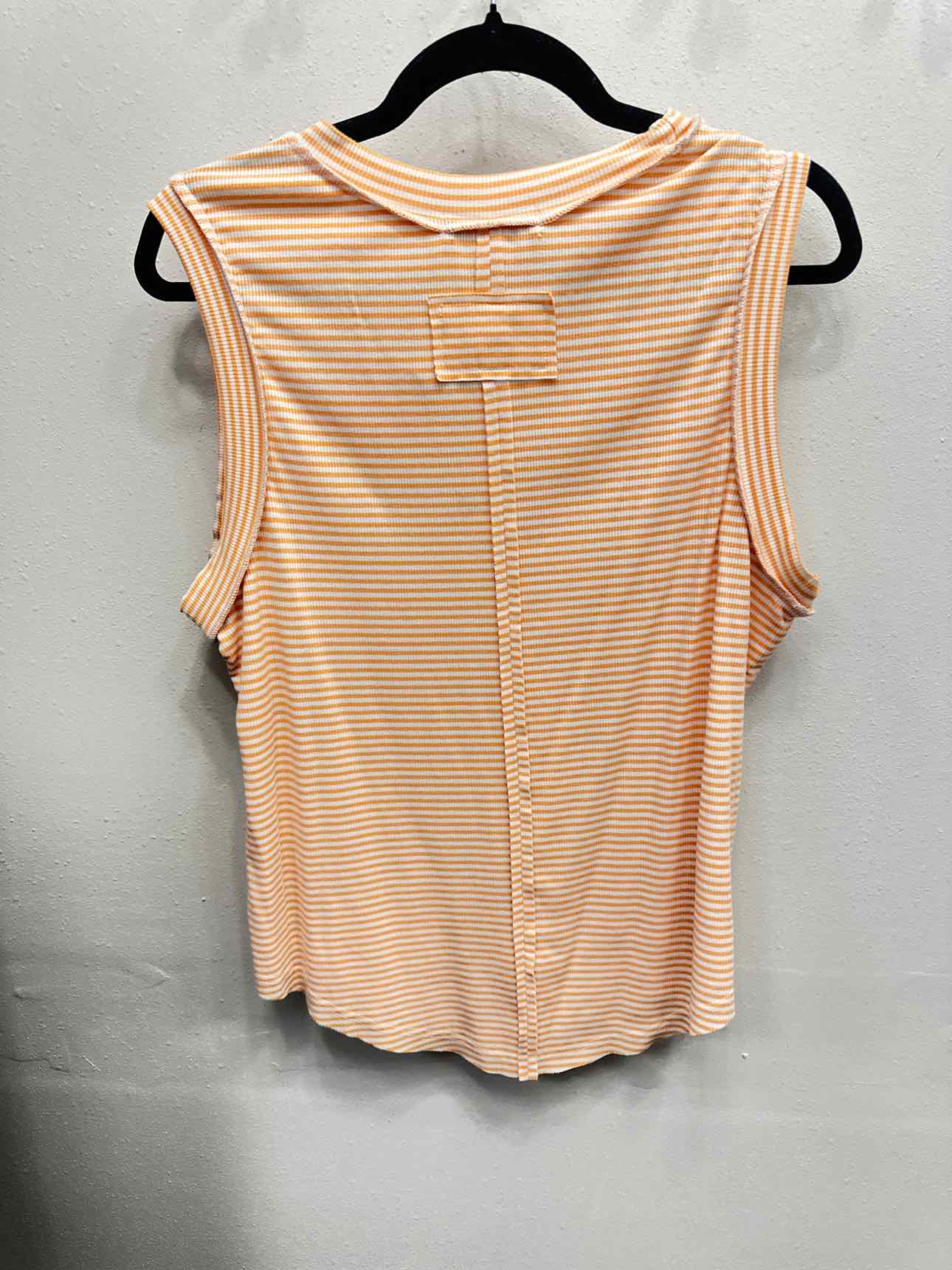 Blakeley Size 2X Orange White Striped Sleevless Tank Top