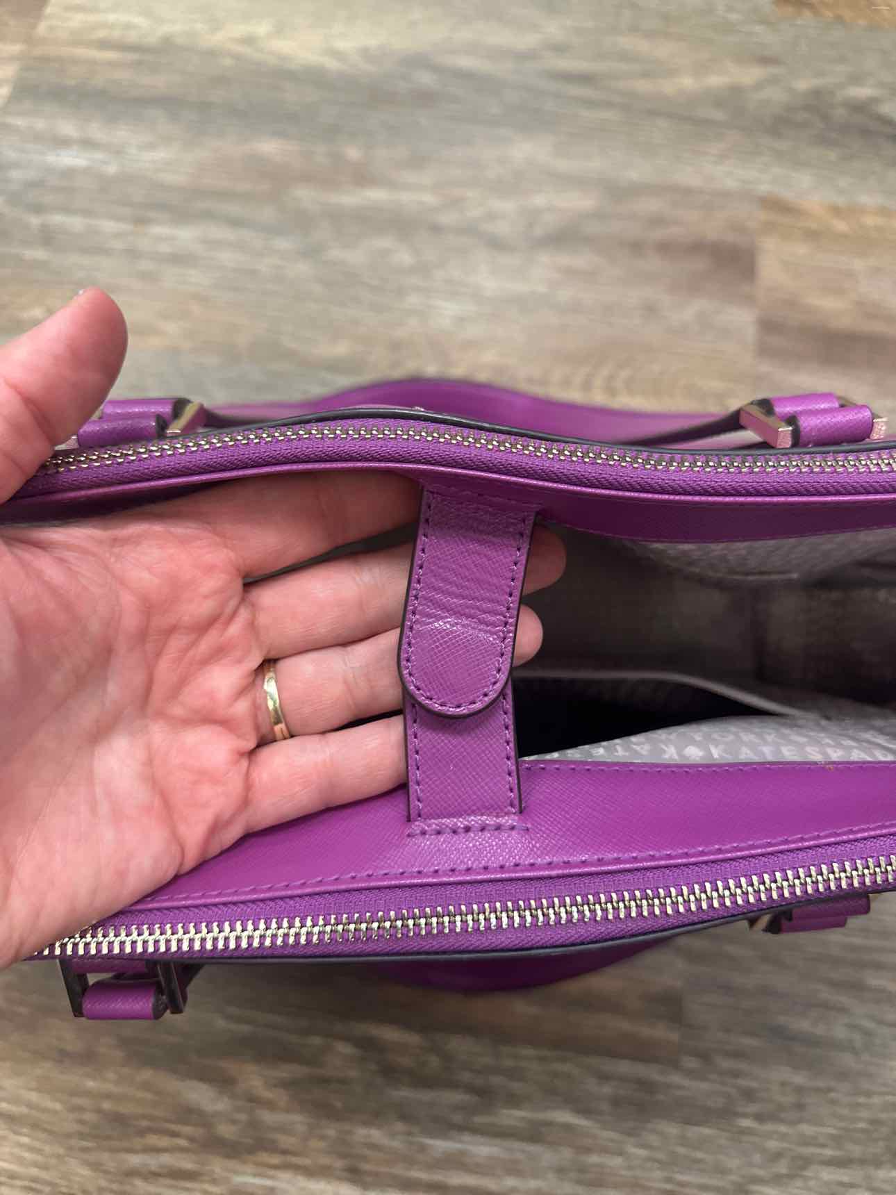 Kate Spade Newbury Lane Briar Saffiano Leather Tote Purple Handbag