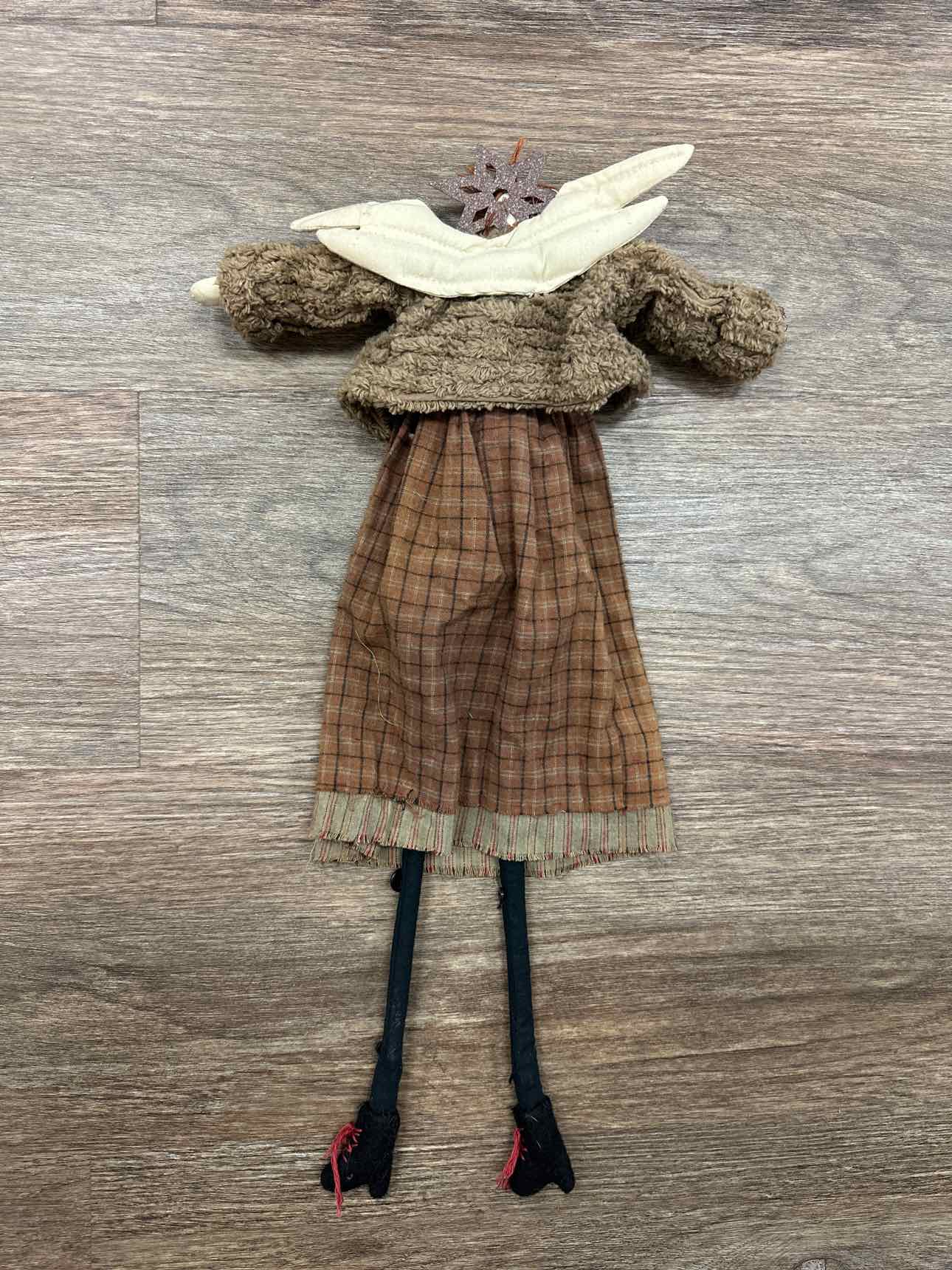 Primitive Country Folk Art Cloth Size 20" Brown Home Decor
