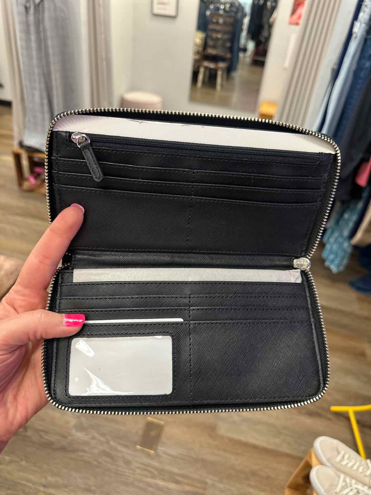 NEW Michael Kors Large Gray Nylon Organizer Zip Wallet