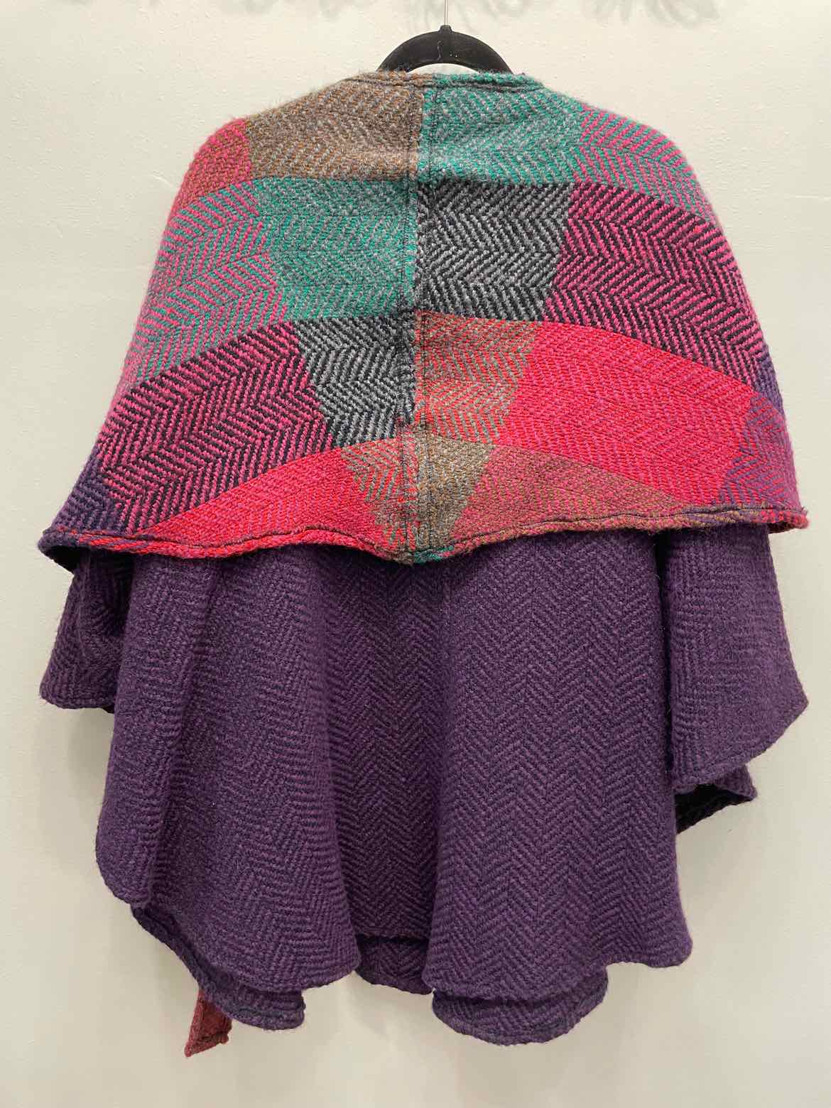 Aran Sweater Market Size One Size purple Poncho
