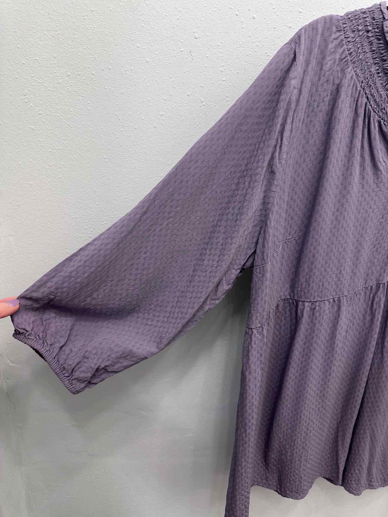 Ingrid + Isabel Size 2X Dusty Lavender Peplum Blouse Top