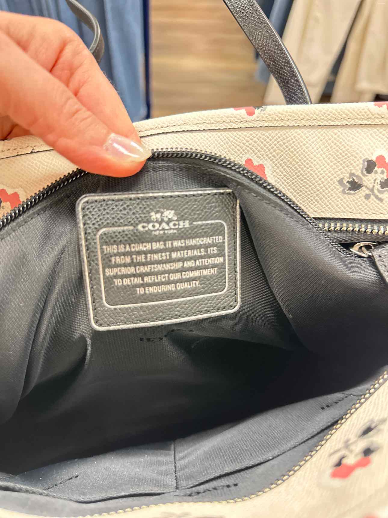 Coach Size Large White/Pink Handbags