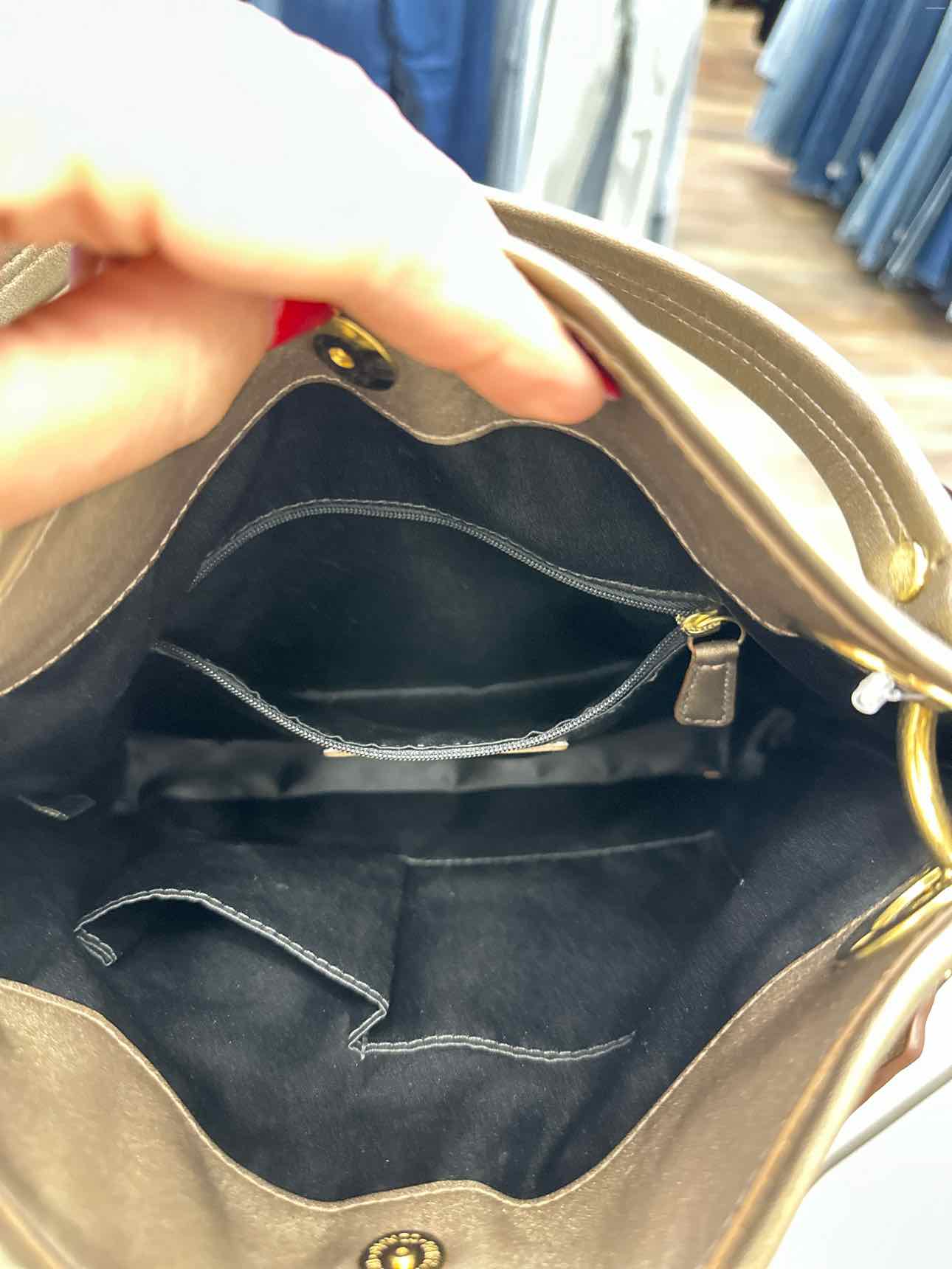 Coach Ashley Hippie Leather Metallic Gold Handbags