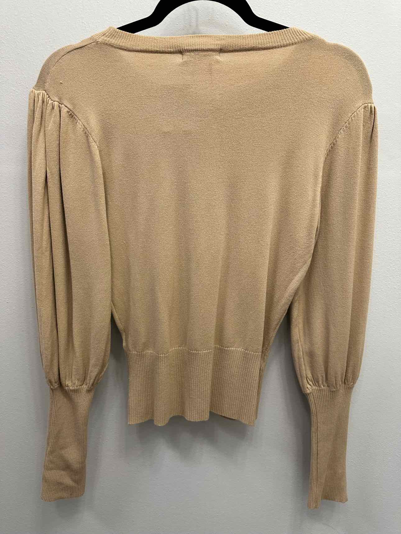 Robertson + Rodeo NEW NWT Amy's Puff Sleeve Crew Sweater Size Large Beige Top