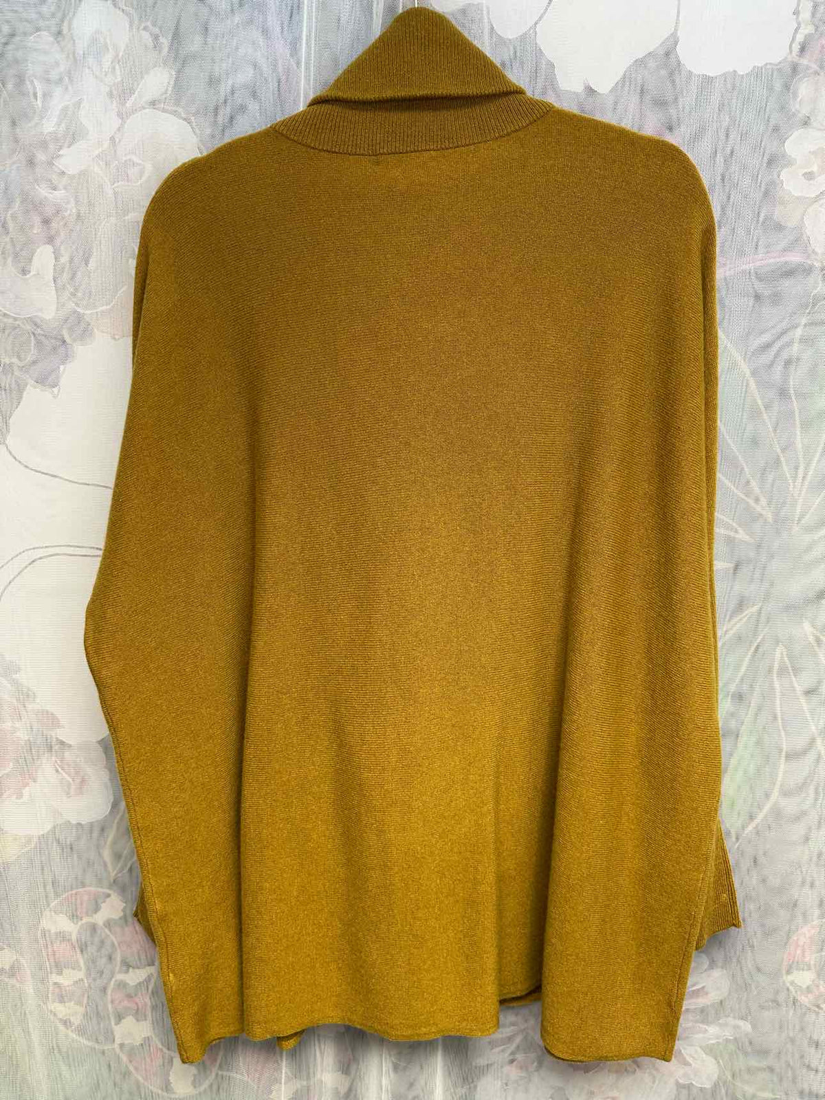 Garnet Hill NEW NWT Wool/Cashmere Turtleneck Tunic Size Medium Dijon Mustard Top