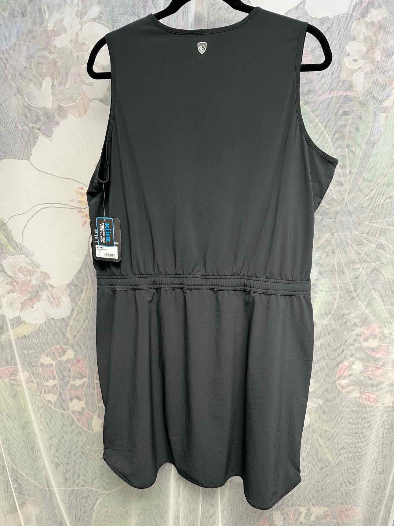 Kuhl NEW NWT Vantage Dress Sleeveless V-Neck Nylon Stretch Size XL Black Dress