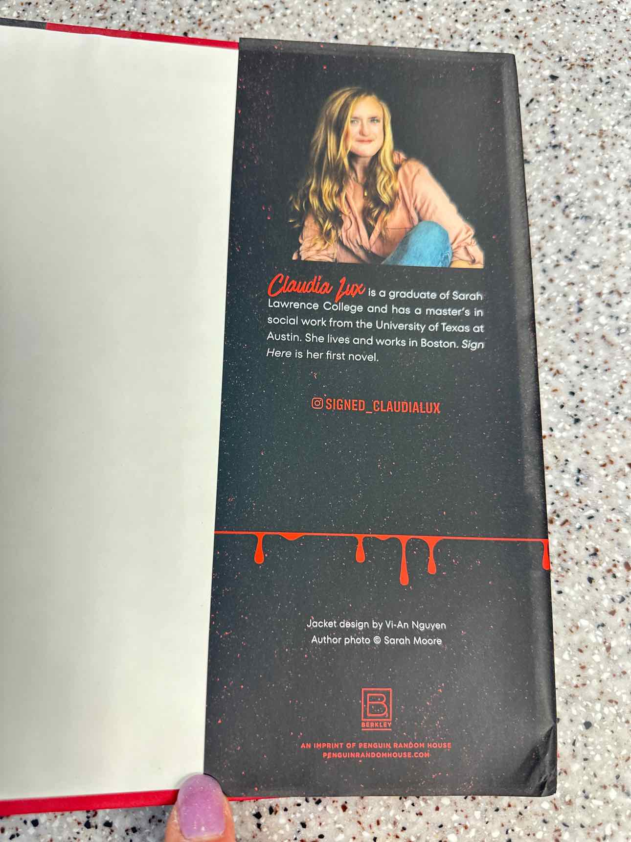 Sign Here by Claudia Lux (hardcover) Book