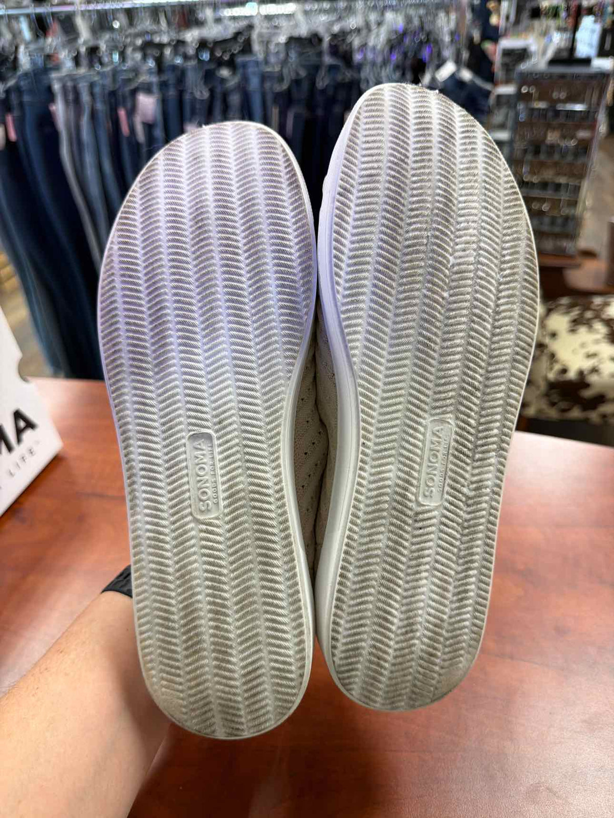 Sonoma Goods For Life Catahoula Women's Taupe Slip-On Shoes Size 10