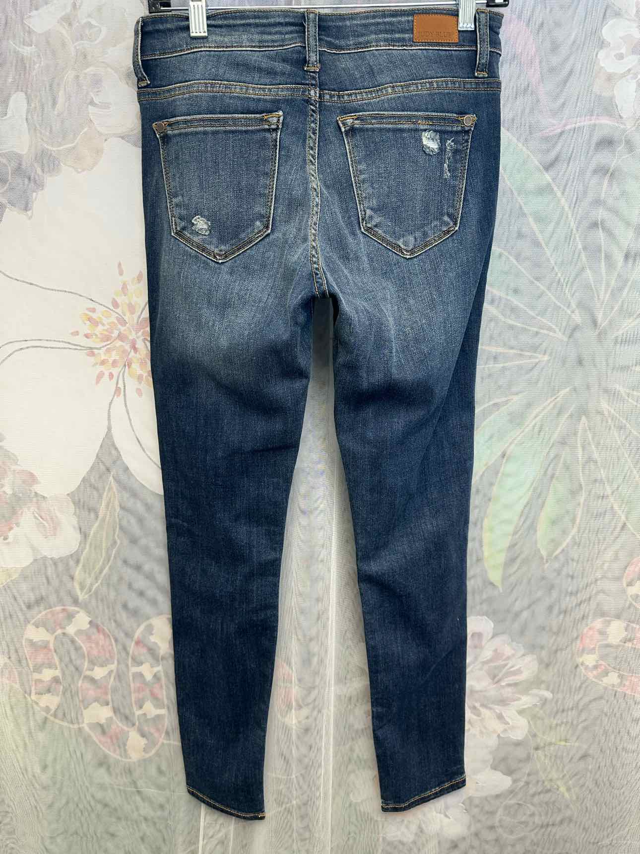 Judy Blue NEW NWT Flannel Patch Distressed Skinny Size 7/28 Denim Jeans