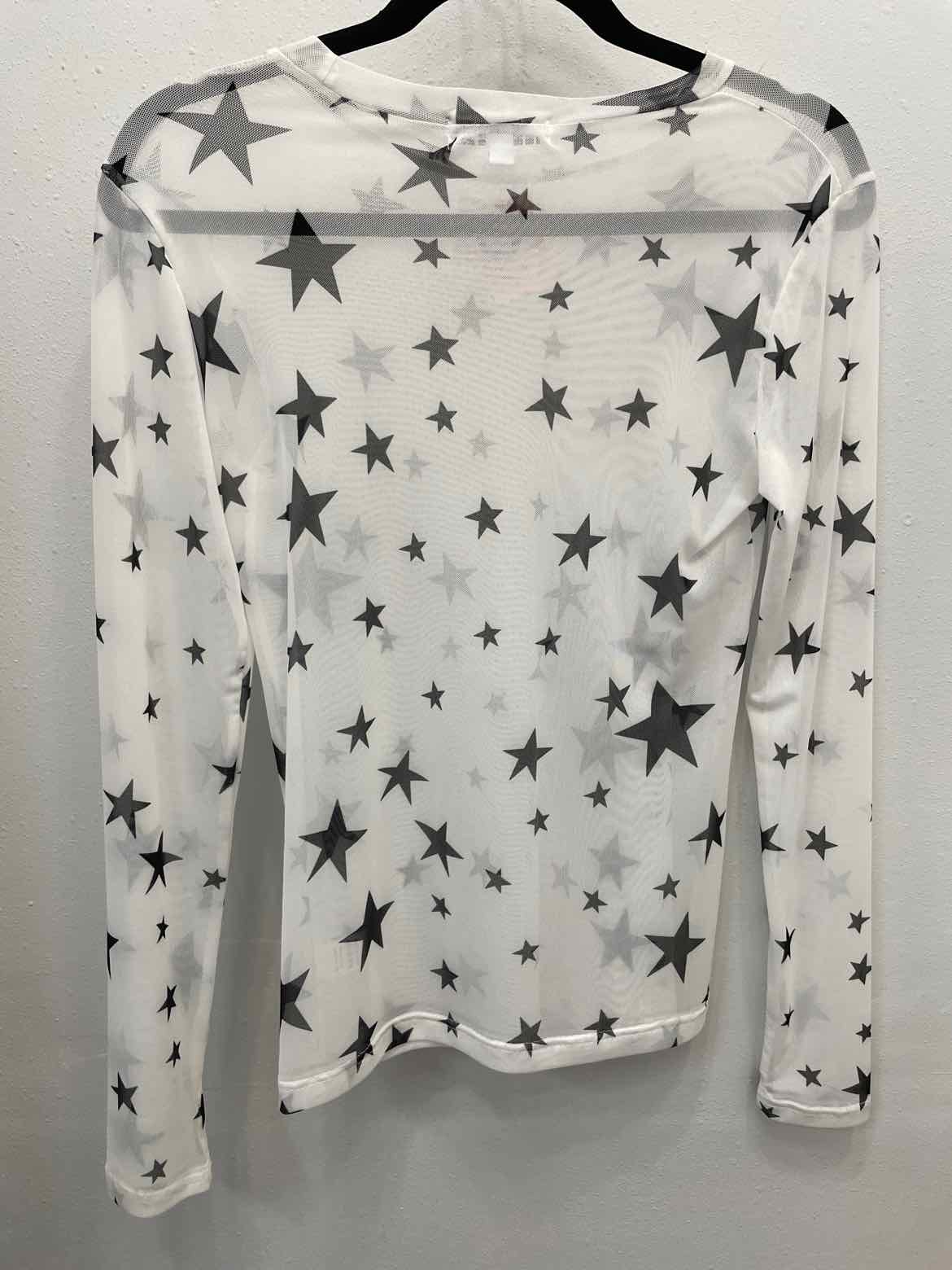 Dress It Up Star Long Sleeve Mesh Top
