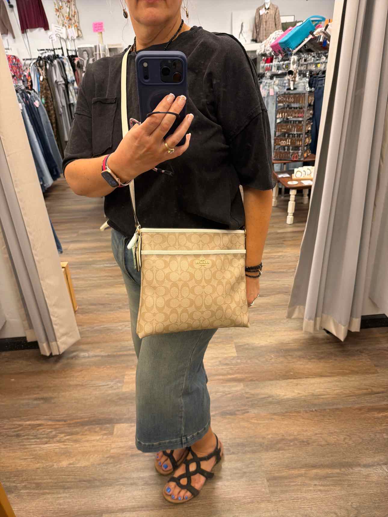 Coach Signature PVC Crossbody Tan Handbags