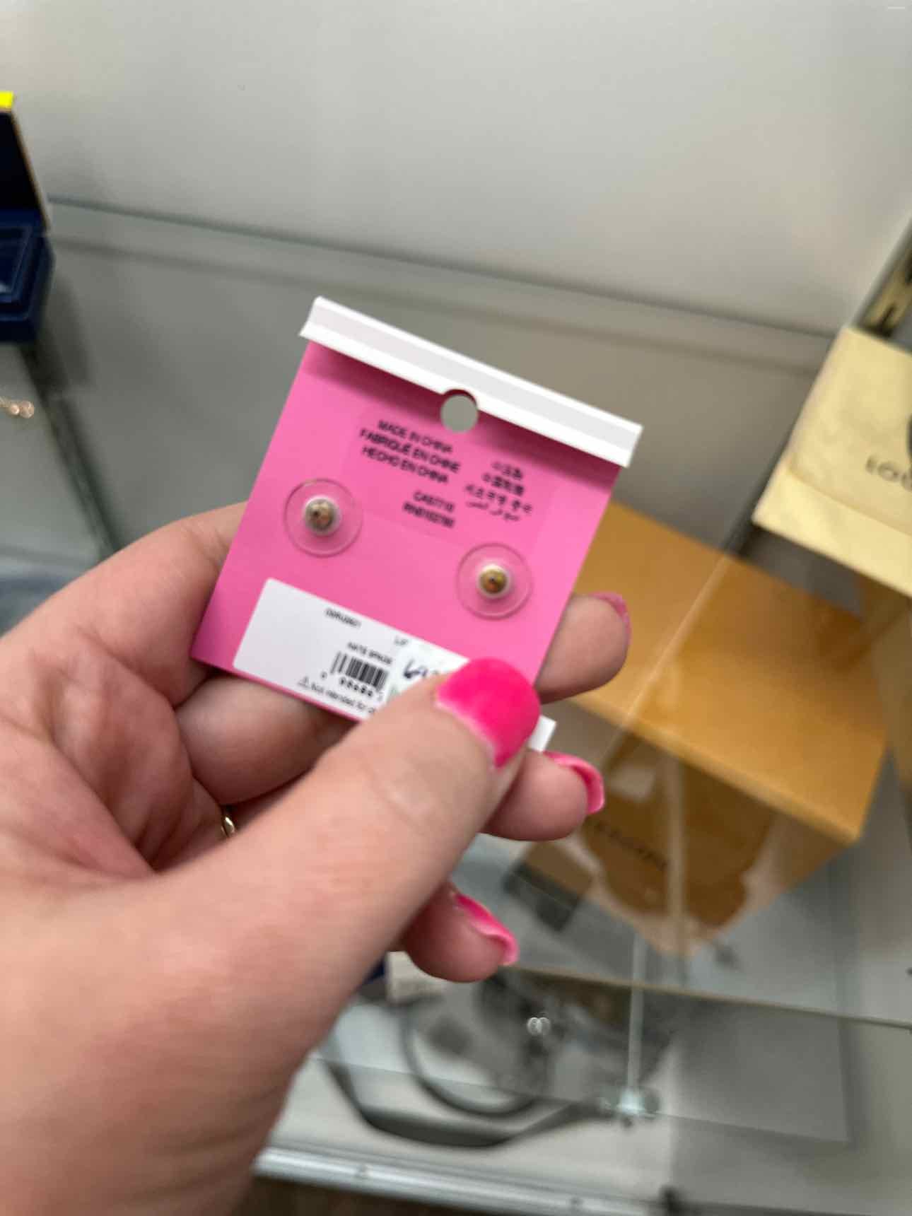 Kate Spade NEW Pink Rhinestone Flower Post Earrings
