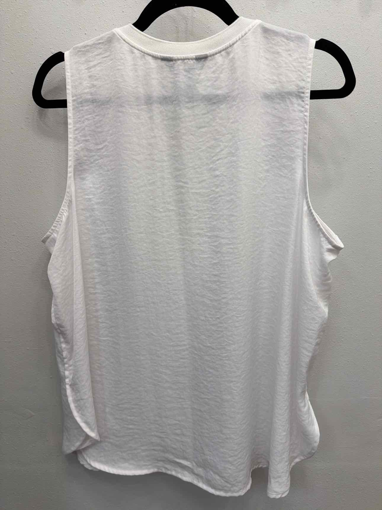 Simply Vera Sleeveless Blouse Size Large White Top