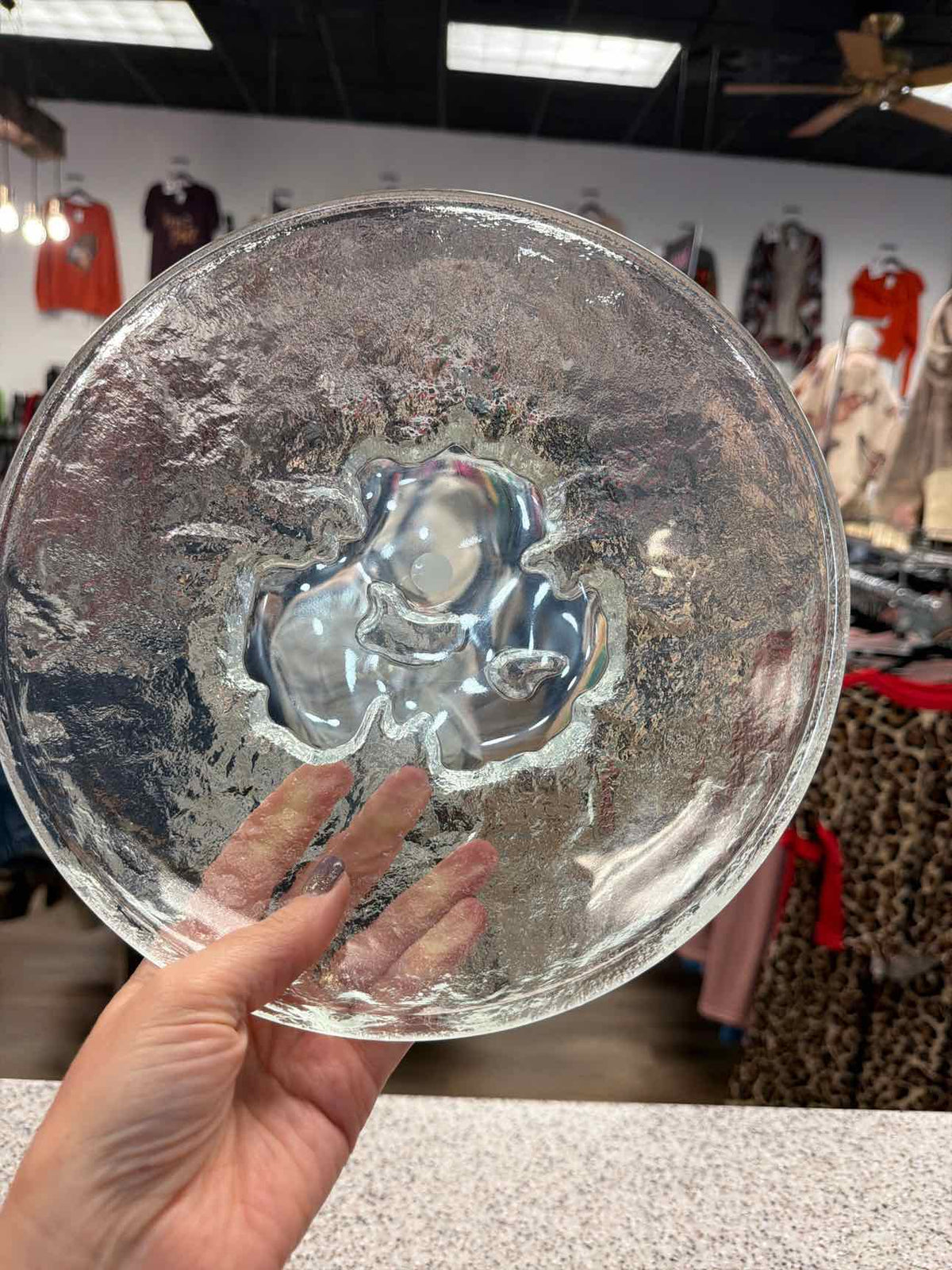 Partylite Vintage Iceburg Geode Crystal Centerpiece Bowl Household