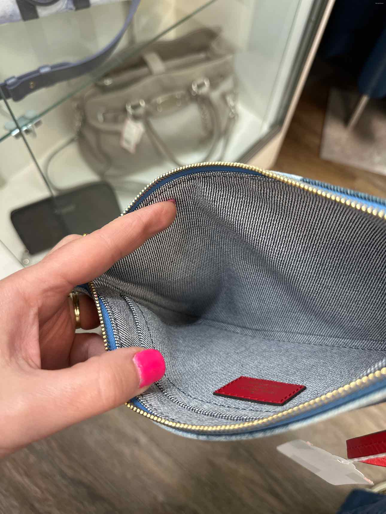 Louis Vuitton Limited Editiion Neverfull Denim Zipper Pouch Wristlet Wallet