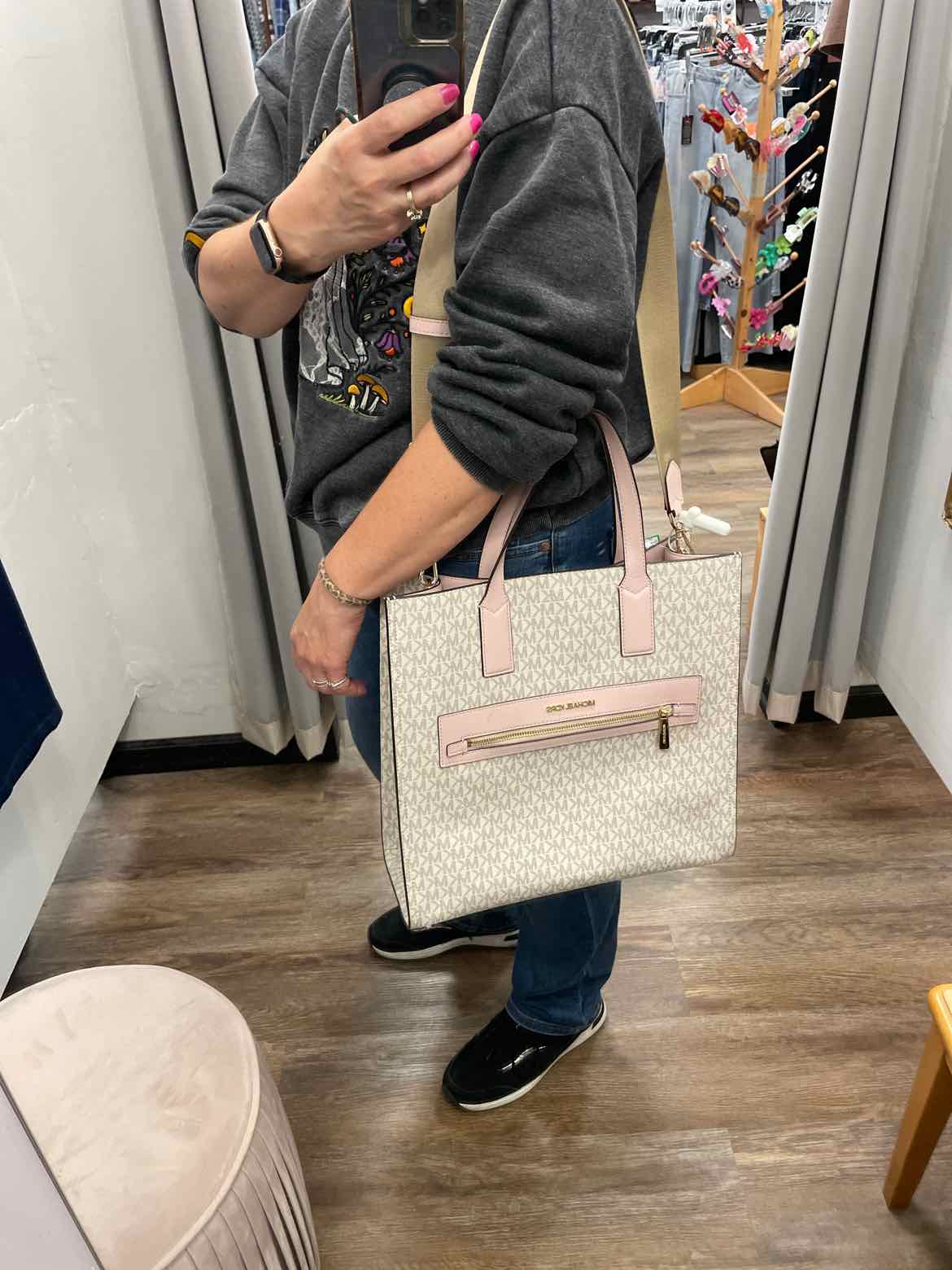 Michael Kors Kenly Large North-South Coated Canvas Tote Bag