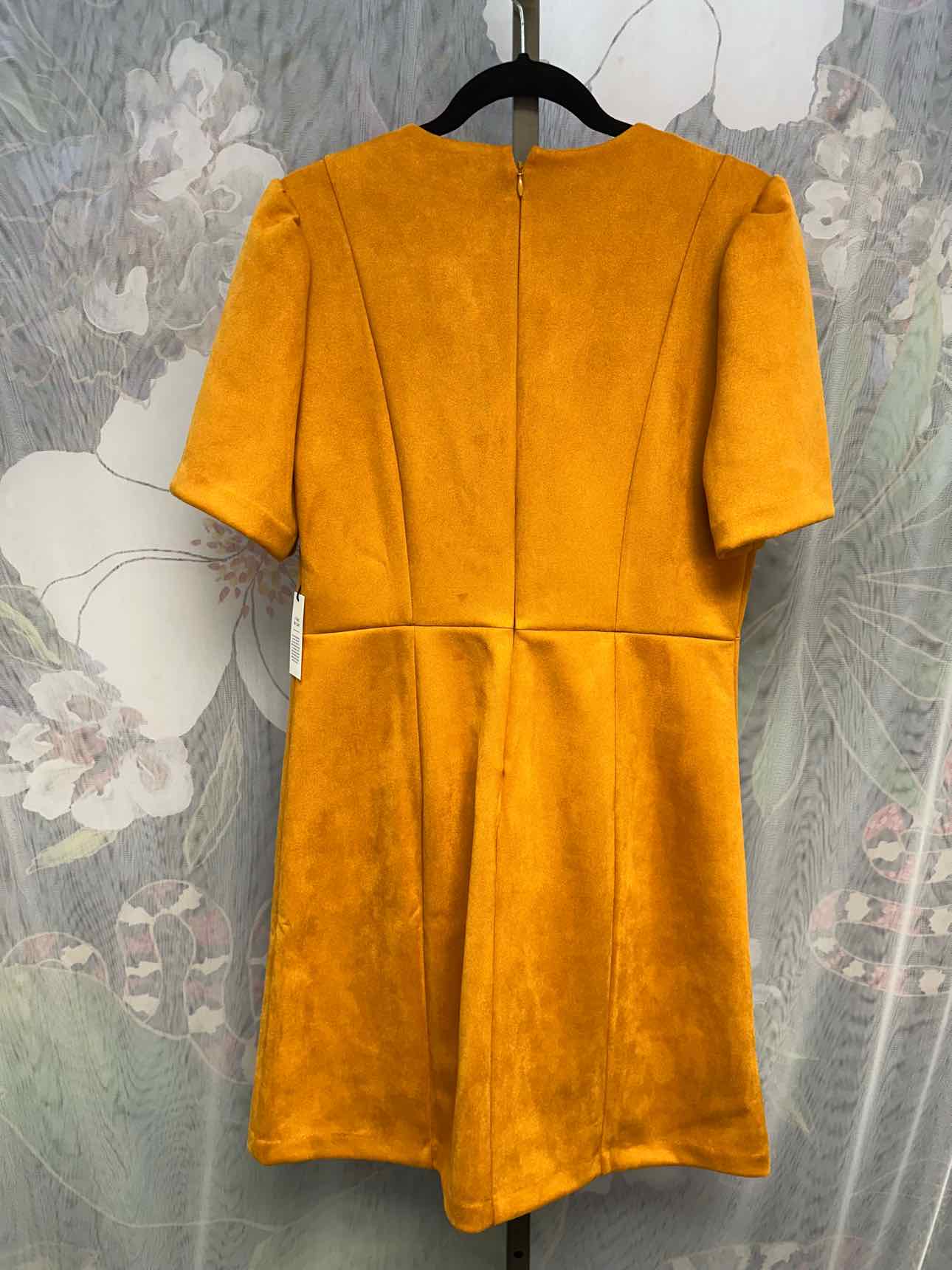 Ann Taylor 10 Ochre Suede V-Neck Short Sleeve Dress NEW NWT