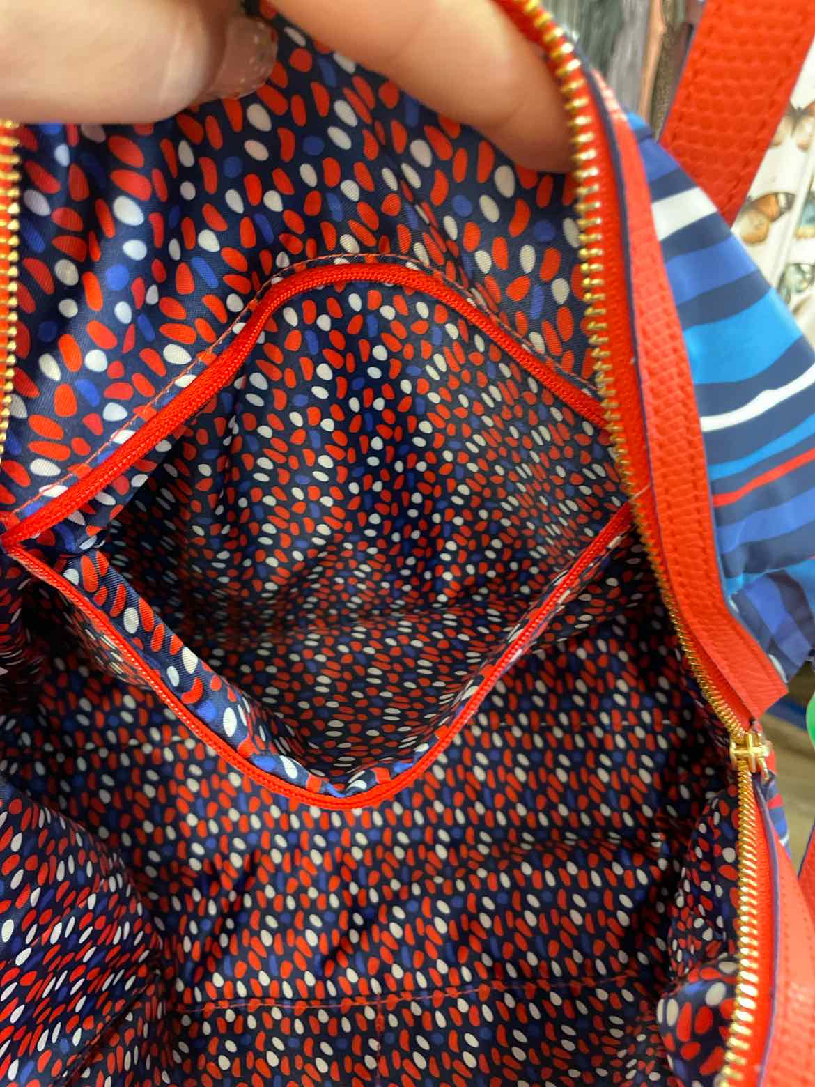 Vera Bradley Preppy Poly Marlo Satchel in Cobalt Stripe Handbags