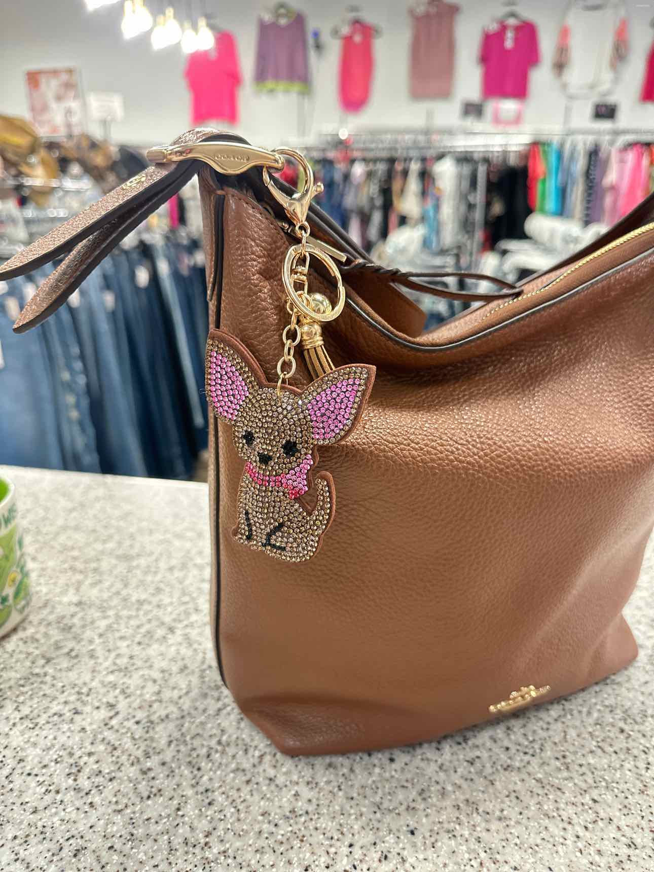 Rhinestone Bling 3D Puffy Bag Charm Key Chain