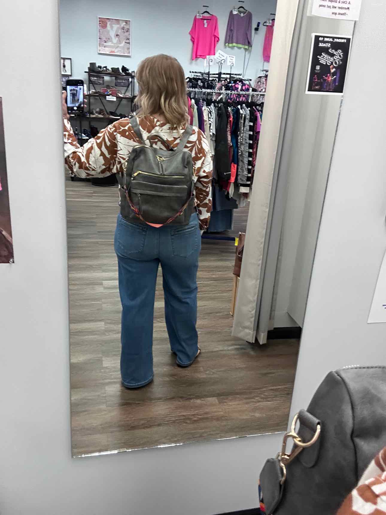 Julia Rose Size Medium Gray BackPack