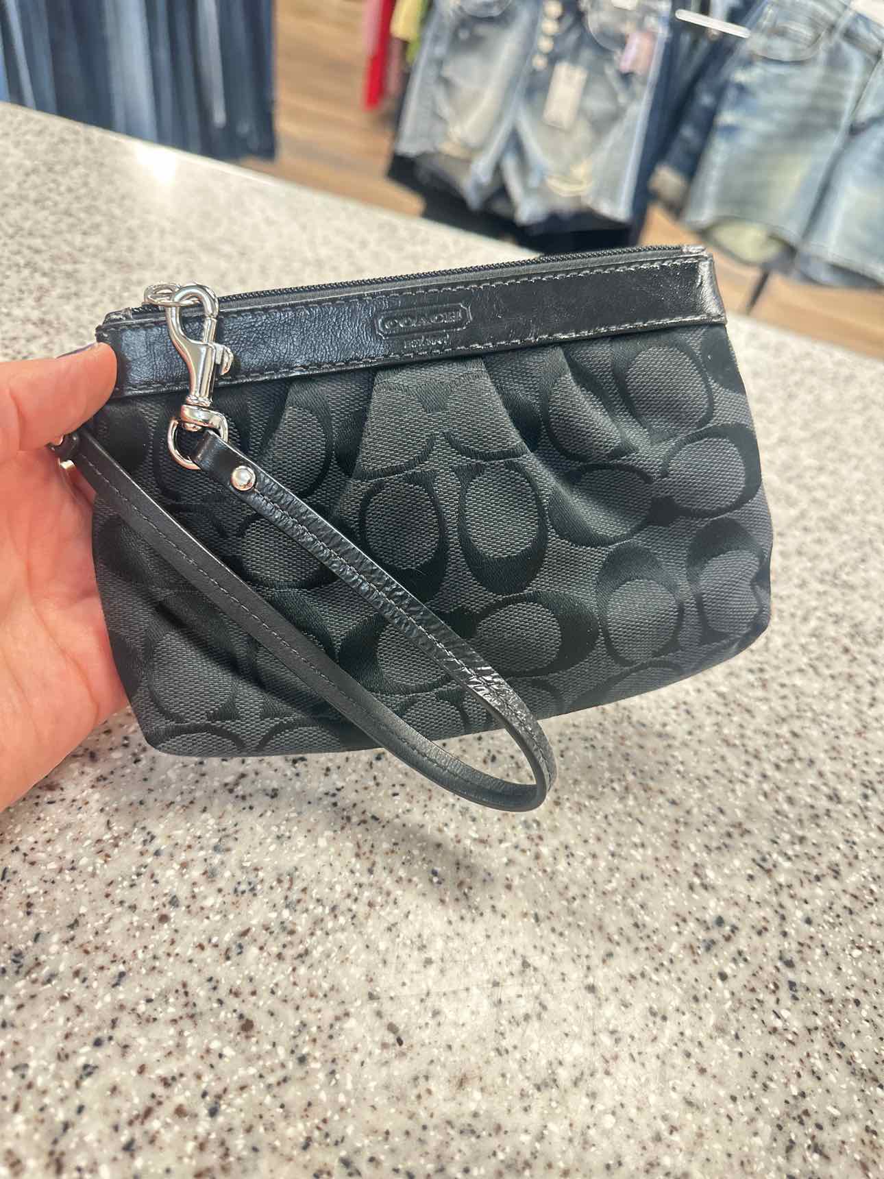 Coach Size Small Black Wristlet