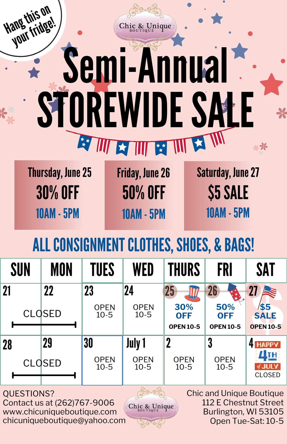 Semi-Annual Storewide Sale!