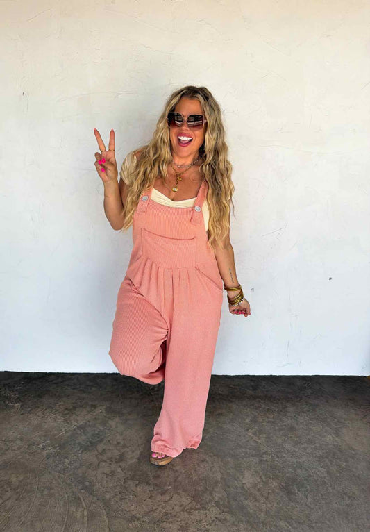 Blakeley Karli Boho Ribbed Overalls