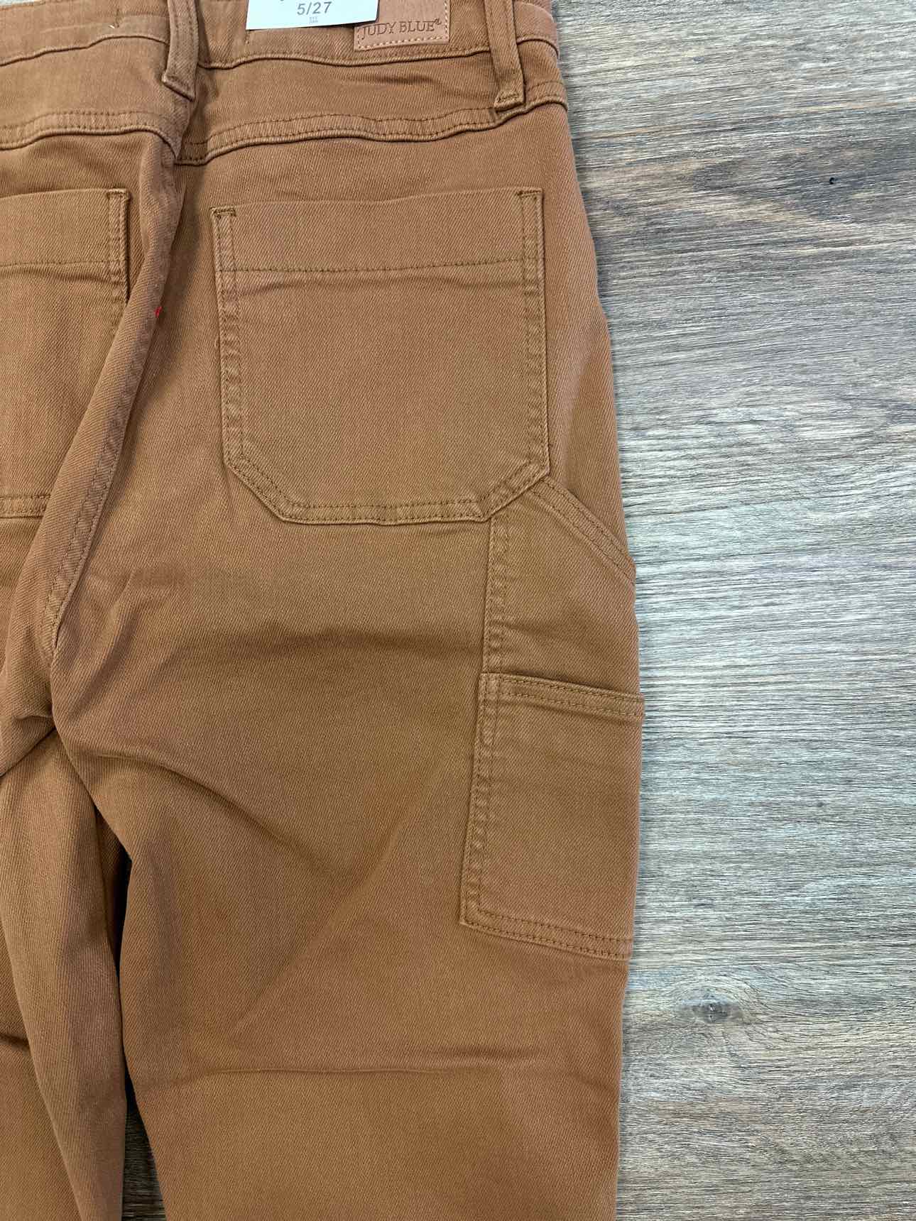 Judy Blue Size 5(27) High Waist Brown Denim Utility Slim Fit Jeans