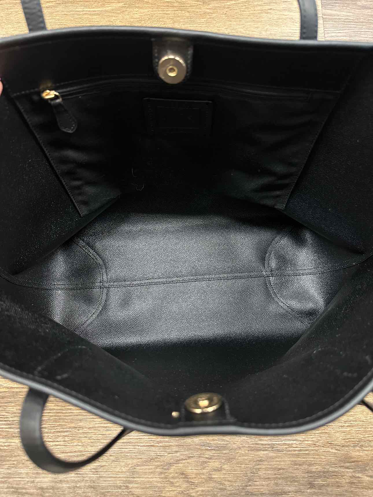 Coach REVERSIBLE Signature Logo City Tote Shoulder Bag Black and Brown Handbag