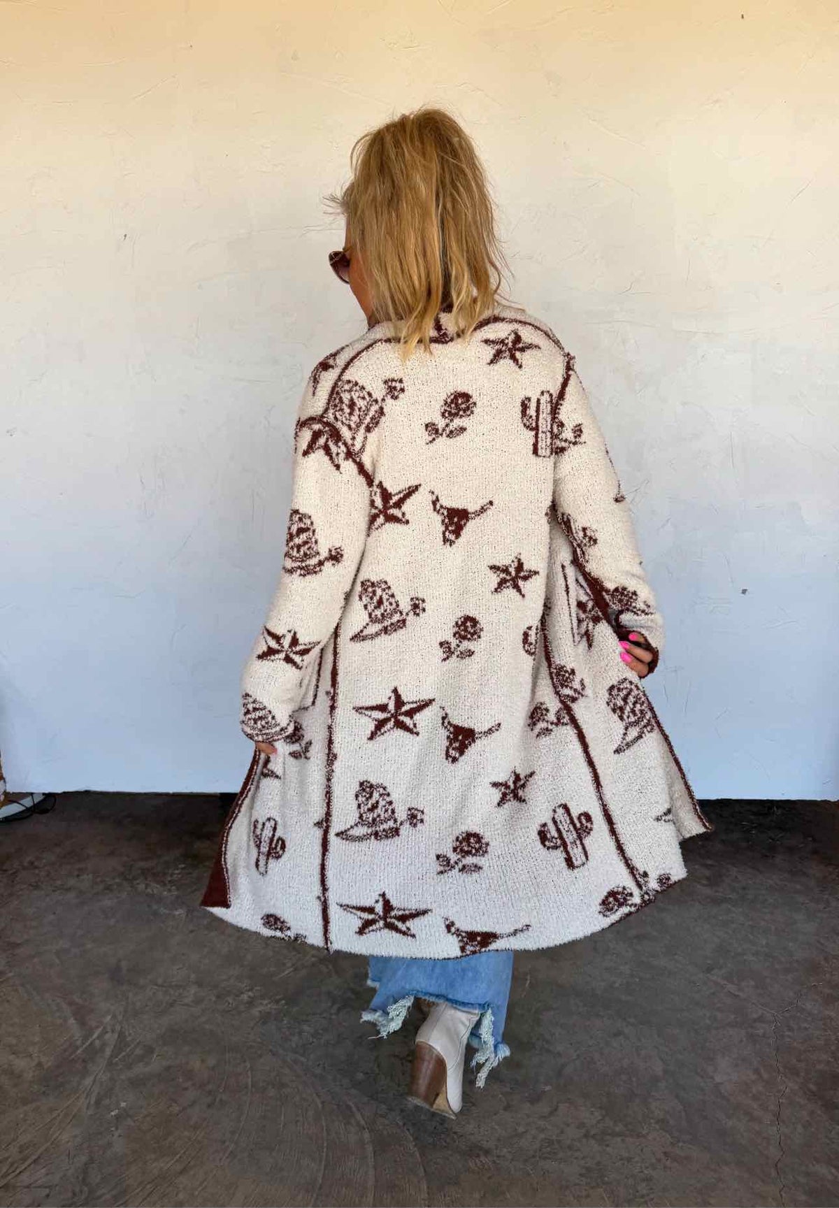 Western Soft Cloud Cardigan with Pockets
