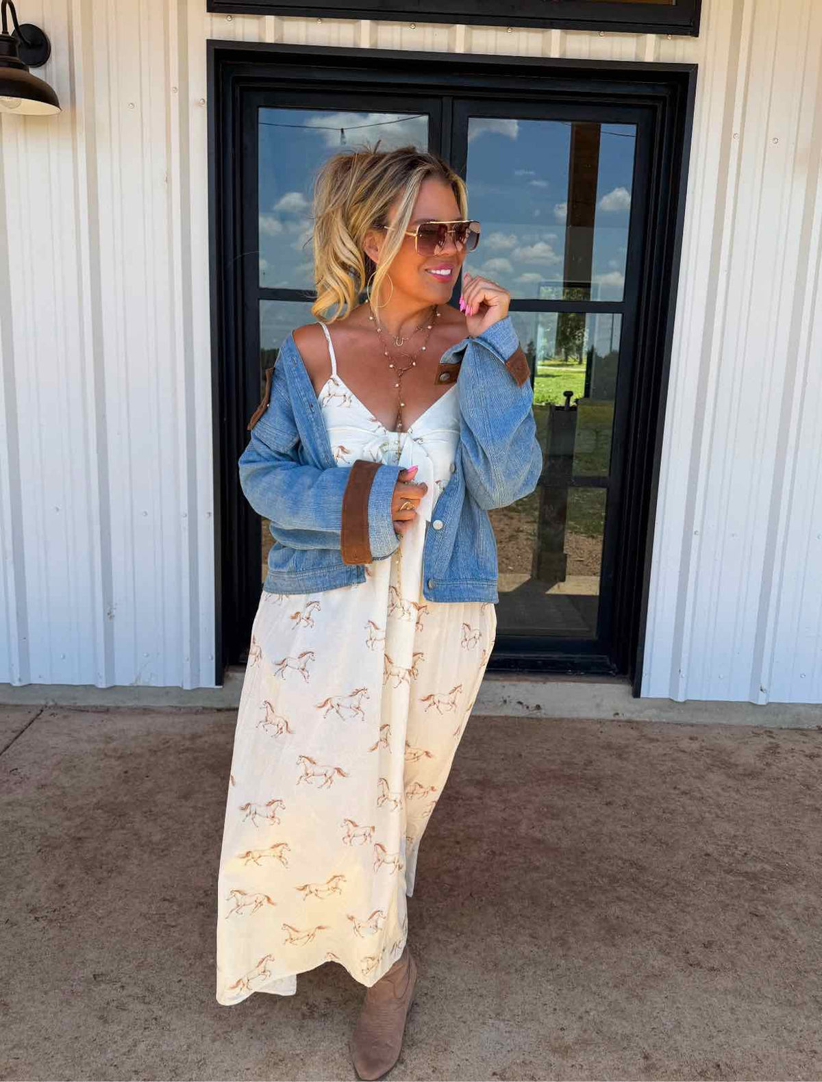Country Western Charm Maxi Dress