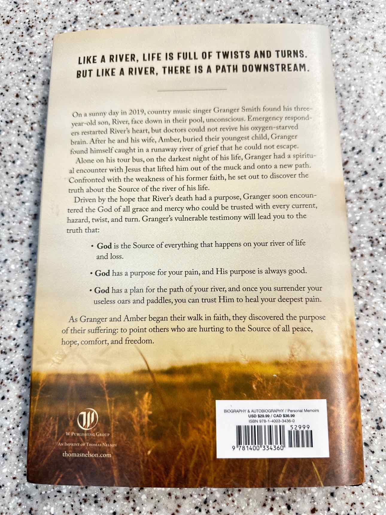 Like A River by Granger Smith (hardcover) Book