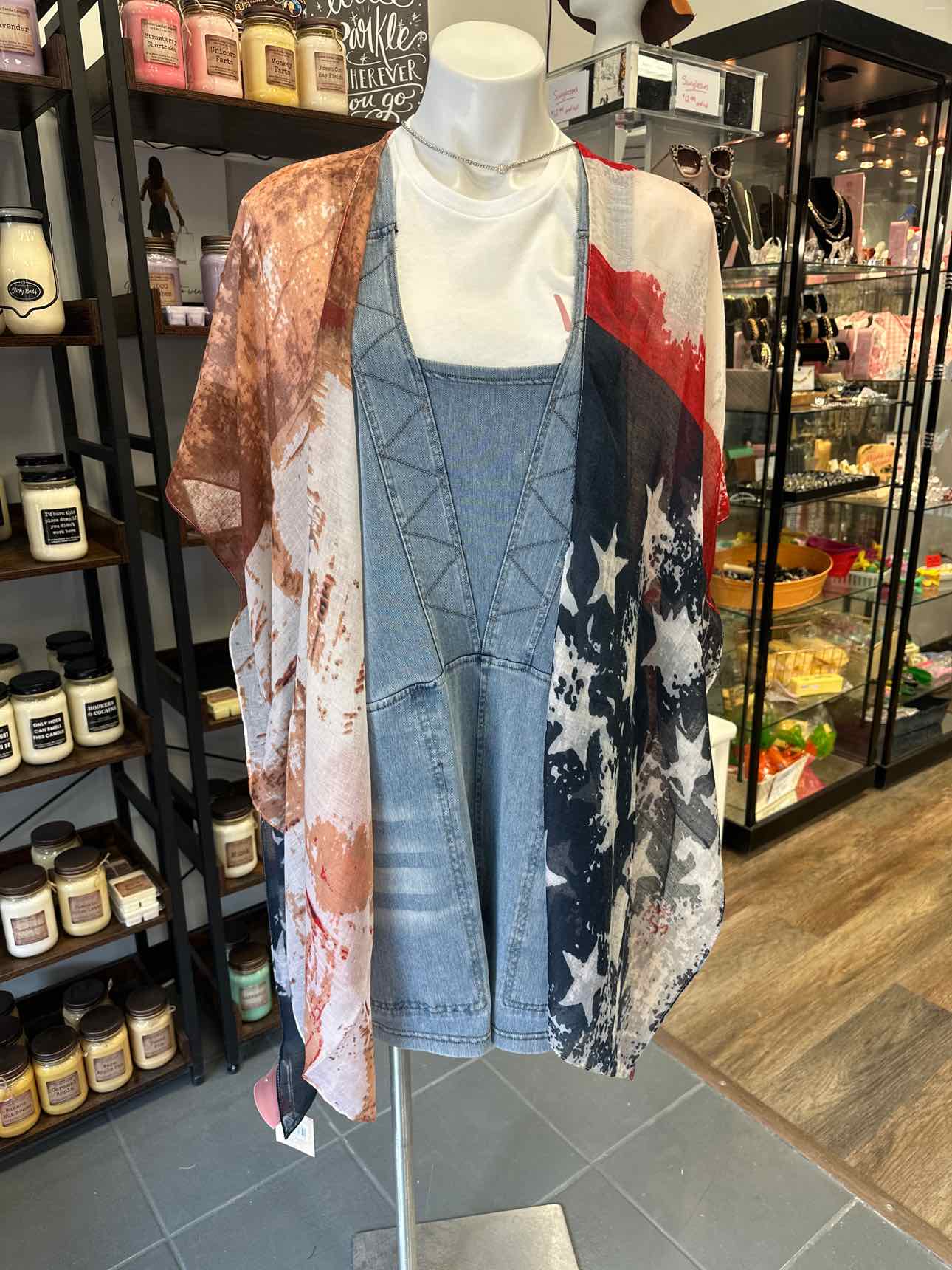 Vintage USA Patriotic Kimono